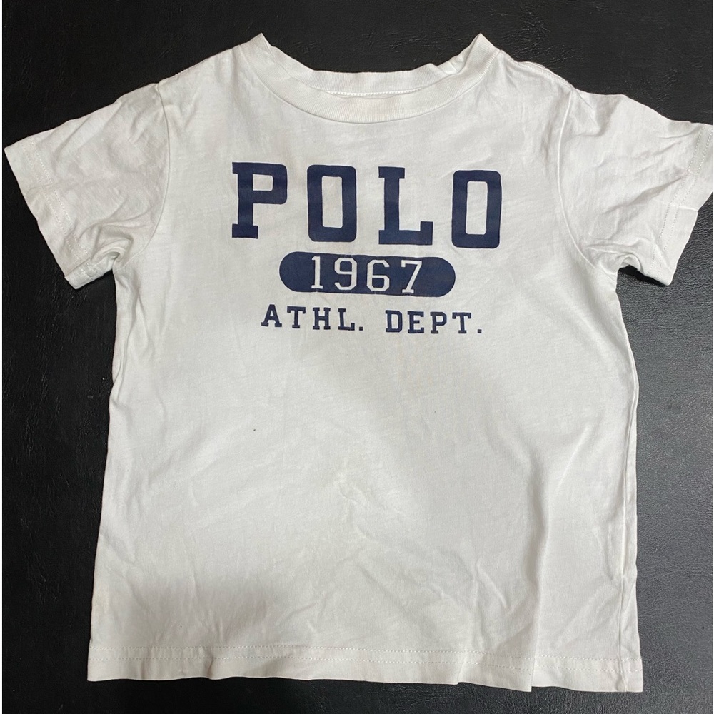 Pre-Owned Polo Ralph Lauren Boys White Crew Neck Shirt size 2T